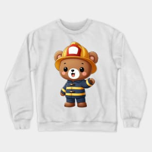 Cute Firefighter Bear Kawaii Crewneck Sweatshirt